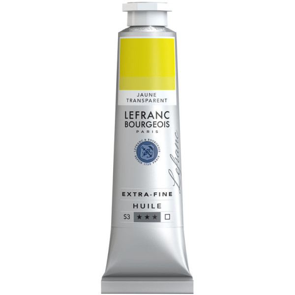 photo-Peinture à l'huile - Extra-fine - Jaune transparent - 775 - Lefranc Bourgeois - 40ml