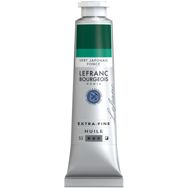 photo-Peinture à l'huile - Extra-fine - Vert japonais moyen - 728 - Lefranc Bourgeois - 40ml