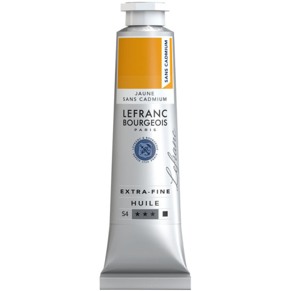 photo-Peinture à l'huile - Extra-fine - Jaune sans cadmium - 890 - Lefranc Bourgeois - 40ml