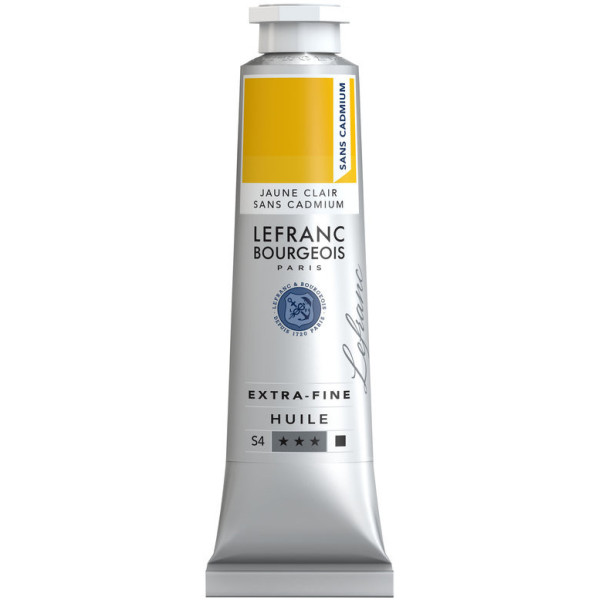 photo-Peinture à l'huile - Extra-fine - Jaune clair sans cadmium - 889 - Lefranc Bourgeois - 40ml
