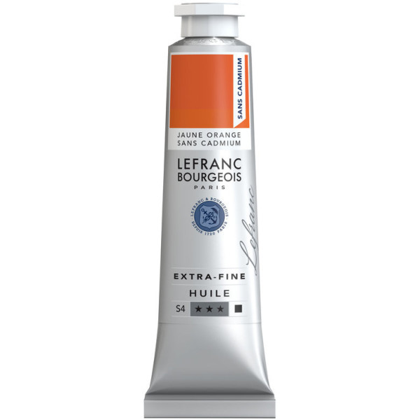 photo-Peinture à l'huile - Extra-fine - Jaune orange sans cadmium - 892 - Lefranc Bourgeois - 40ml