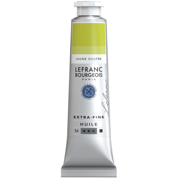 photo-Peinture à l'huile - Extra-fine - Jaune soufre - 196 - Lefranc Bourgeois - 40ml
