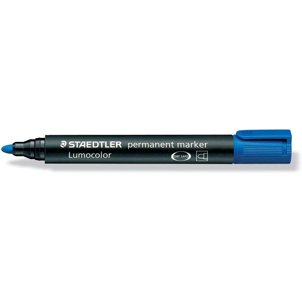 Marqueur - Indélébile - Permanent - Bleu - Pointe conique - Staedtler