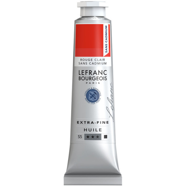 photo-Peinture à l'huile - Extra-fine - Rouge clair sans cadmium - 893 - Lefranc Bourgeois - 40ml