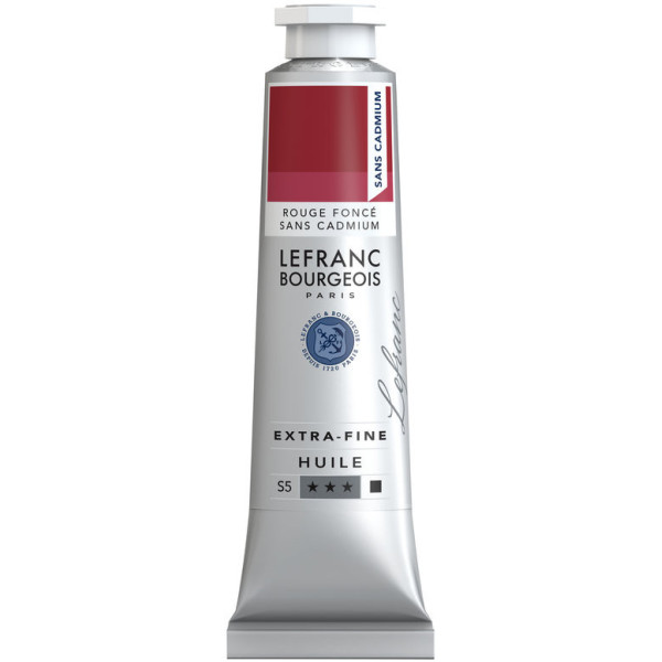 photo-Peinture à l'huile - Extra-fine - Rouge foncé sans cadmium - 895 - Lefranc Bourgeois - 40ml
