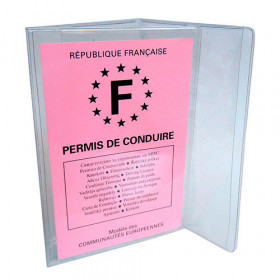 Etui pour permis de conduire plastique transparent