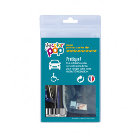 Porte carte de stationnement adhésif pour personnes handicapées