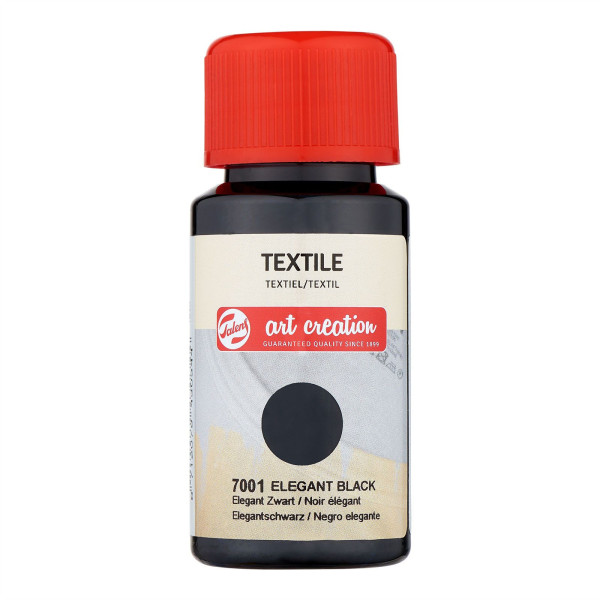 Peinture pour textile soie - noir élégant - Talens Art Creation - 50ml | Artmania