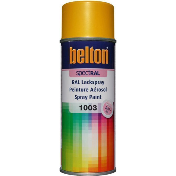 Bombe de peinture Belton Spectral RAL1003 Jaune de sécurité 400ml