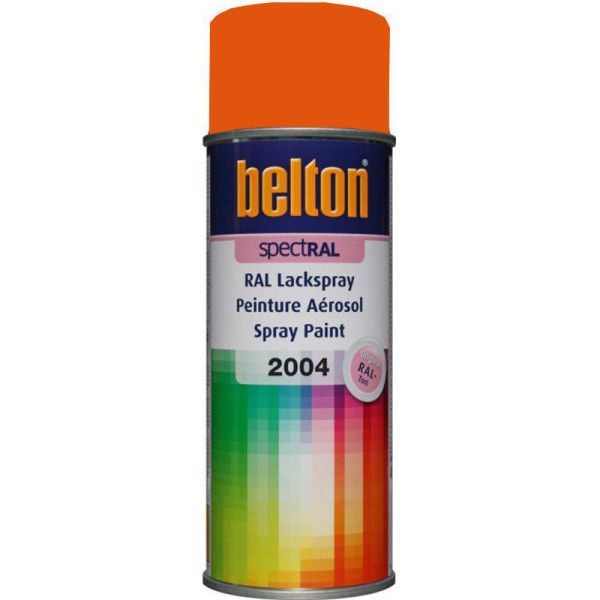 Bombe de peinture Belton Spectral RAL2004 Orange pur 400ml