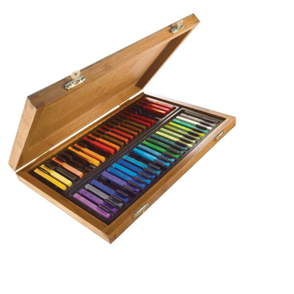 Coffret en bois de 48 carrés couleur assortis Conté à Paris