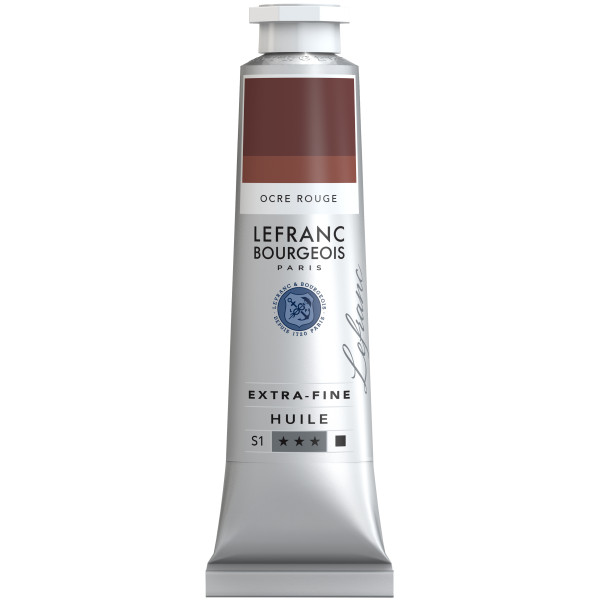 photo-Peinture à l'huile - Extra-fine - Ocre rouge - 306 - Lefranc Bourgeois - 40ml