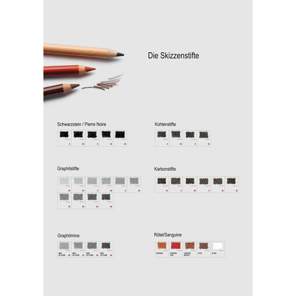 Crayon pour esquisse - Dessin - Beaux-arts - Sanguine -  Conté à Paris