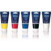 Tubes de peinture acrylique - Lefranc Bourgeois - Fine - Couleurs primaires - 5x80ml