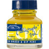 Encre pour calligraphie - Jaune citron - Winsor et Newton - Flacon de 30ml - Beaux-arts