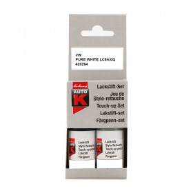 stylo-Stylo de retouche et vernis pour carrosserie - Volkswagen - 0Q Pure White - Auto K
