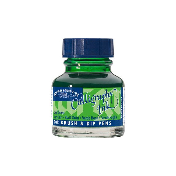 Encre pour calligraphie - Vert clair - Winsor et Newton - Flacon de 30ml - Beaux-arts
