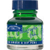 Encre pour calligraphie - Vert clair - Winsor et Newton - Flacon de 30ml - Beaux-arts