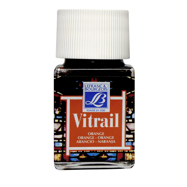 Peinture vitrail - Lefranc Bourgeois - Orange - Flacon de 50ml