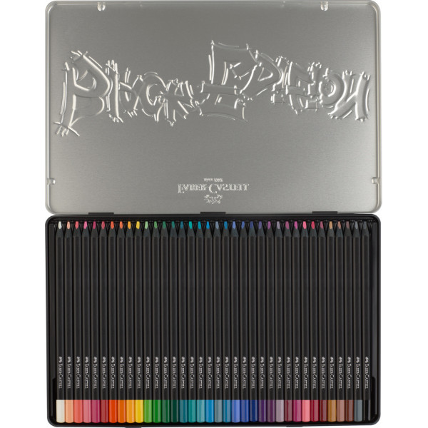 Crayons de couleur - Coloriage - Boîte métal de 36 crayons - Faber-Castell - Black édition