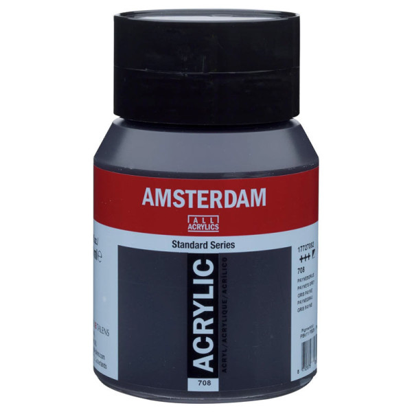 Peinture Acrylique - Gris de Payne - 708 - Amsterdam - Pot de 500ml