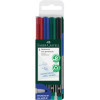 4 feutres - Non permanent - Pointe moyenne - Faber-Castell - Multimark