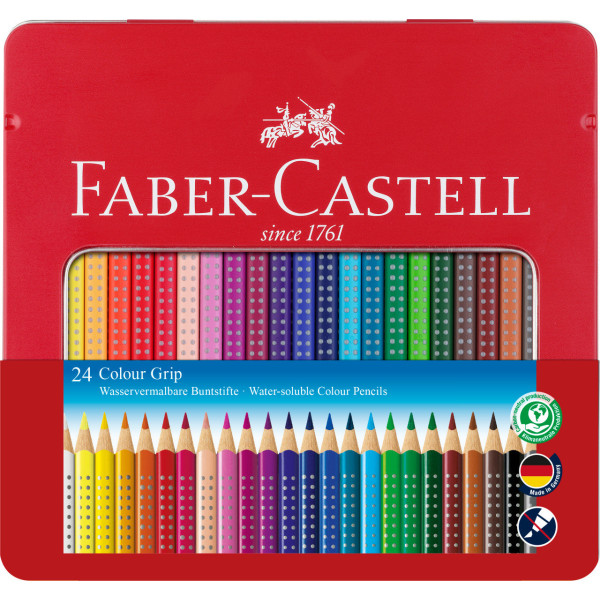 Crayons de couleur - Coloriage - 24 couleurs - Faber-Castell - Color Grip