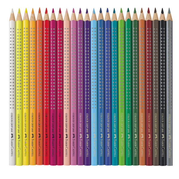 Crayons de couleur - Coloriage - 24 couleurs - Faber-Castell - Color Grip
