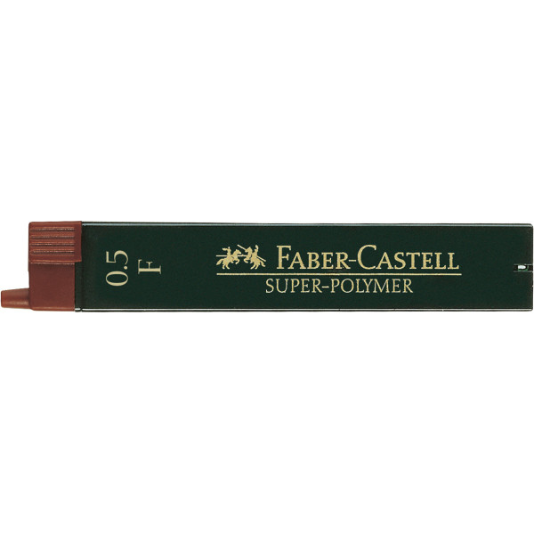 Mine graphite - Porte-mine - 0,5mm - F - Gris - Etui de 12 mines - Faber-Castell
