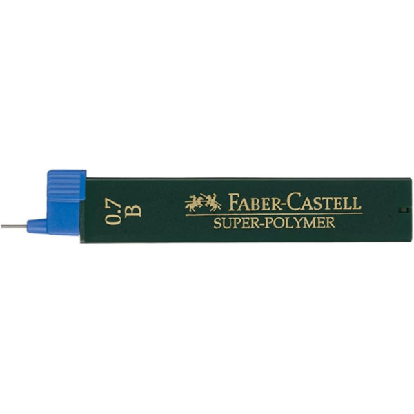 Mine graphite - Porte-mine - 0,7mm - B - Gris - Etui de 6 mines - Faber-Castell