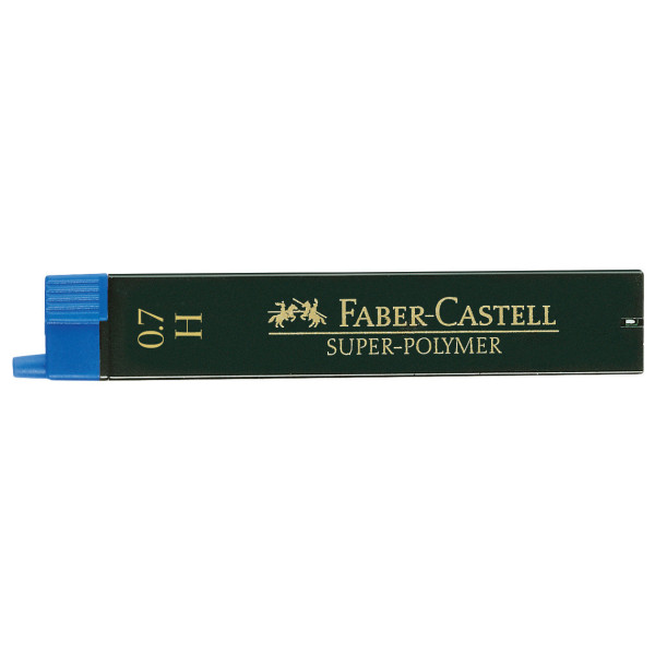 Mine graphite - Porte-mine - 0,7mm - H - Gris - Etui de 12 mines - Faber-Castell
