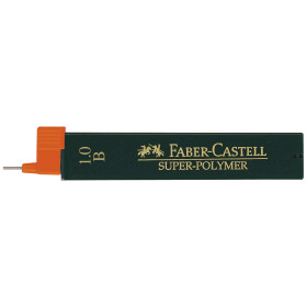 Mine graphite - Porte-mine - 1mm - B - Gris - Etui de 6 mines - Faber-Castell