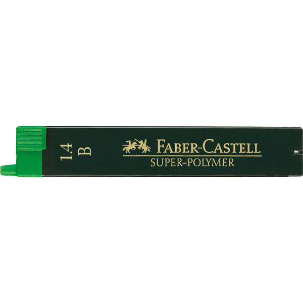 Mine graphite - Porte-mine - 1,4mm - B - Gris - Etui de 6 mines - Faber-Castell