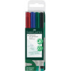 4 feutres - Non permanent - Pointe fine - Faber-Castell - Multimark