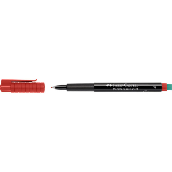 Feutre - Rouge - Indélébile - Fin - Tous supports - Faber-Castell
