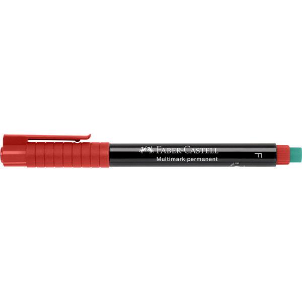 Feutre - Rouge - Indélébile - Fin - Tous supports - Faber-Castell