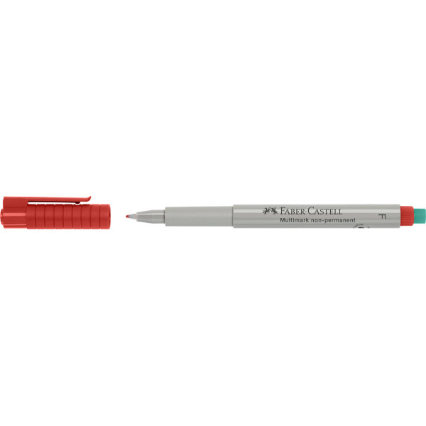 Feutre - Rouge - Non permanent - Pointe fine - Faber-Castell - Multimark
