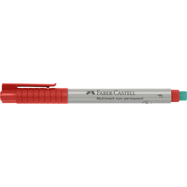 Feutre - Rouge - Non permanent - Pointe fine - Faber-Castell - Multimark