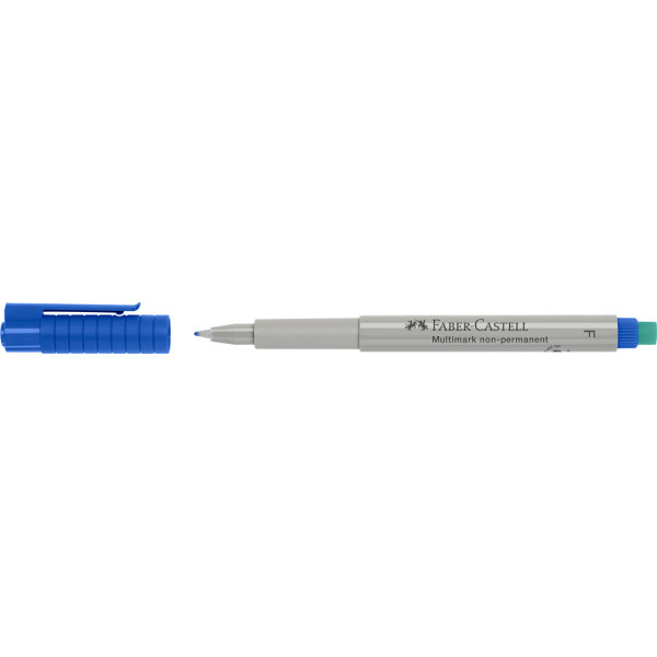 Feutre - Bleu - Non permanent - Pointe fine - Faber-Castell - Multimark