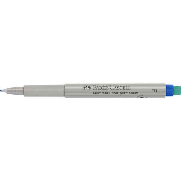 Feutre - Bleu - Non permanent - Pointe fine - Faber-Castell - Multimark