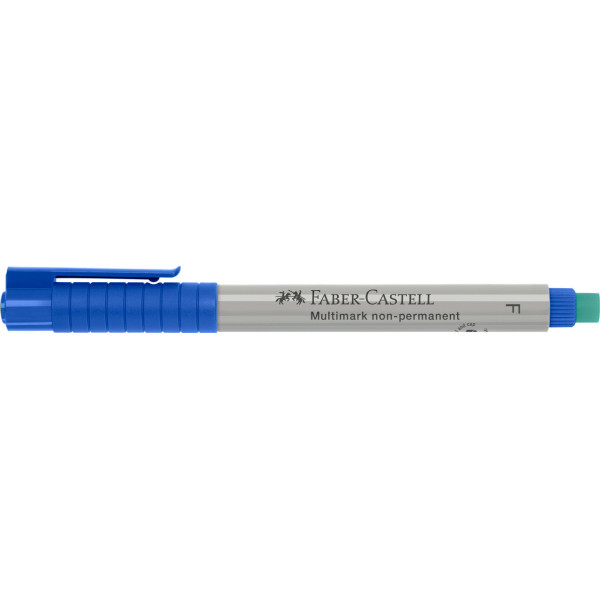 Feutre - Bleu - Non permanent - Pointe fine - Faber-Castell - Multimark