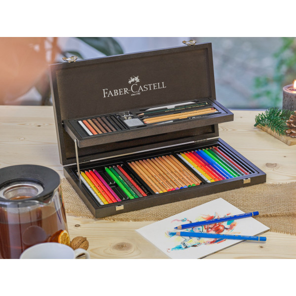 Crayons couleurs - Beaux-Arts - Faber-Castell - Coffret bois