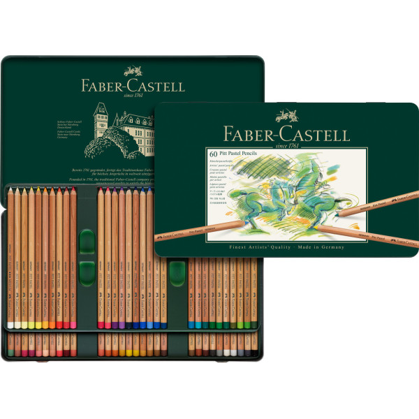 Crayons de couleur - Pastel - Faber-Castell - Pitt Pastel - Boite 60