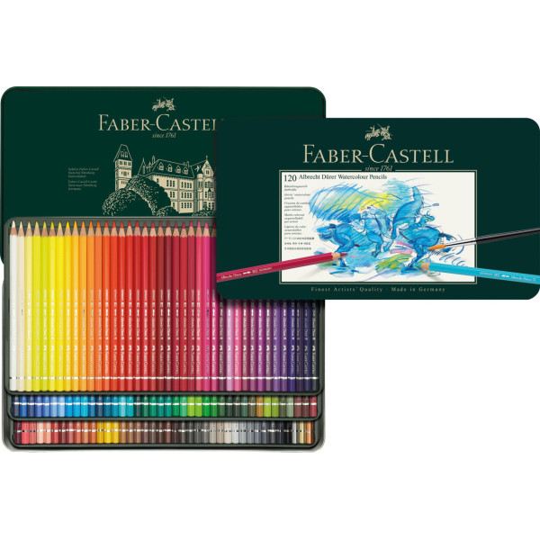 Crayons de couleur - Aquarelle - Faber-Castell - Albrecht Durer - Boite 120 couleurs