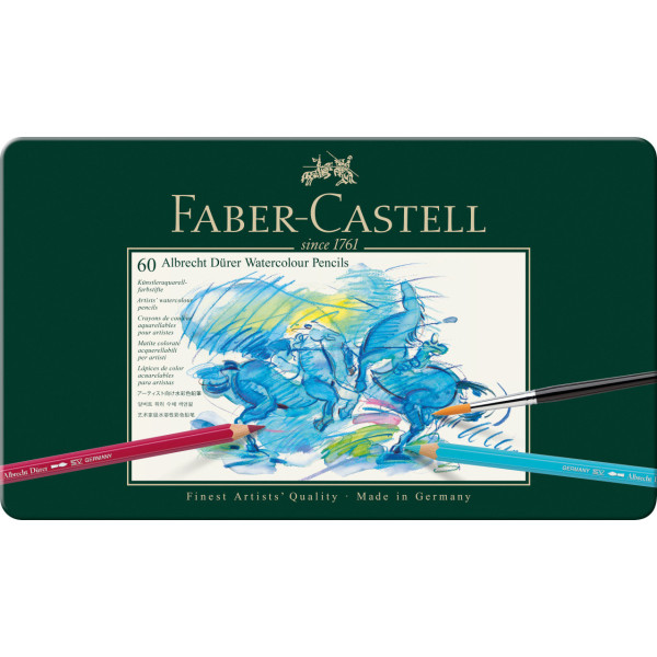 Crayons de couleur - Aquarelle - Faber-Castell - Albrecht Durer - Boite 60 couleurs
