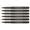 6 feutres - Noir - Indélébile - 0,8mm - Broadpen document - Faber-Castell