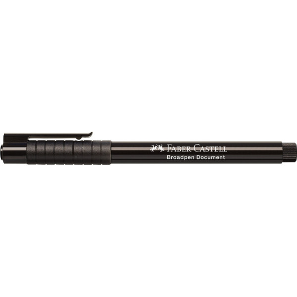 6 feutres - Noir - Indélébile - 0,8mm - Broadpen document - Faber-Castell
