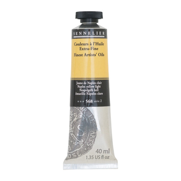 Sennelier - Peinture à l'huile - Extra-fine - Jaune de Naples Clair - N°568 - Tube de 40ml