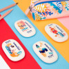 Gomme blanche - Ovale - Souple - Avec personnages - Milan
