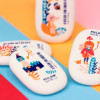 Gomme blanche - Ovale - Souple - Avec personnages - Milan